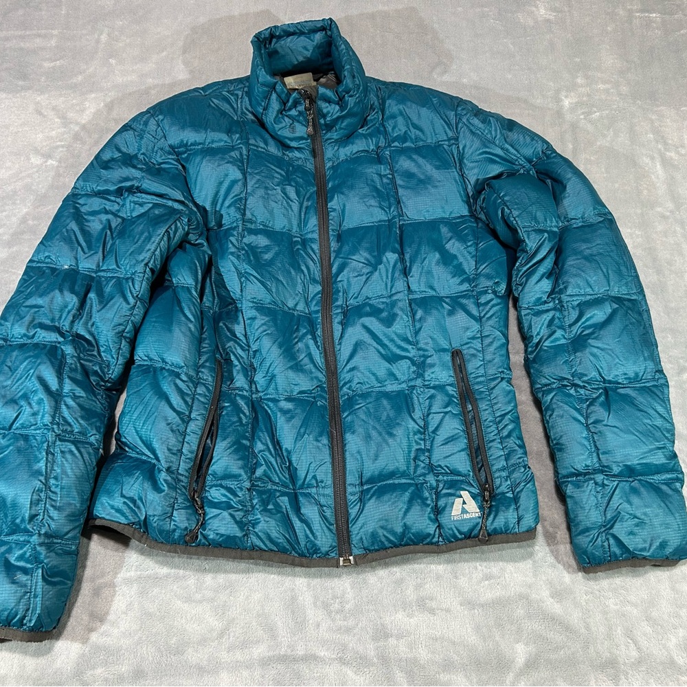 Eddie Bauer Jacket Women Small Goose Down Puffer First Ascent Teal
